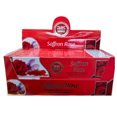 YA1 - HEERA - SAFFRON ROSE ​PREMIUM MASALA INCENSE 1X12