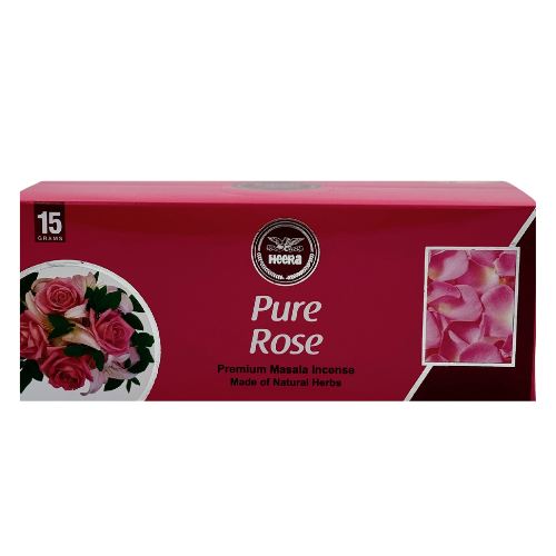 YA1 - HEERA - PURE ROSE ​PREMIUM MASALA INCENSE 1X12