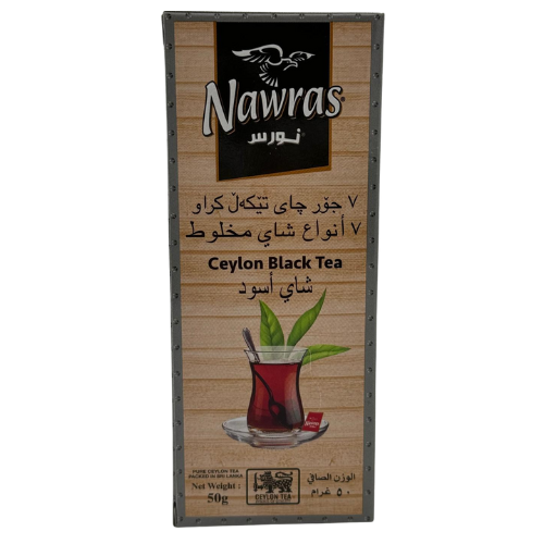 T- NAWRAS TEA BAGS BLACK 7 TYPE OF TEA MIX  24X25X2G 
