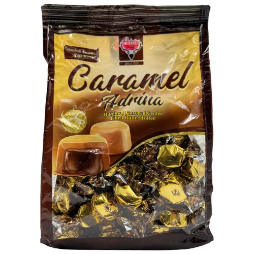 FE0-ADRINA CARAMEL HAZELNUT TOFFEE 8X750G 