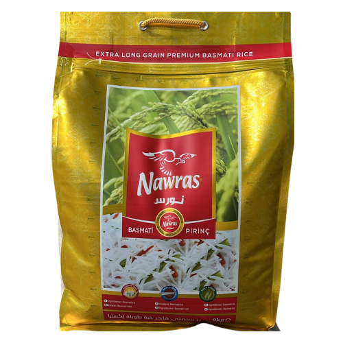 ZR8- NAWRAS EXTRA LONG BASMATI RICE PREMIUM 2x9KG