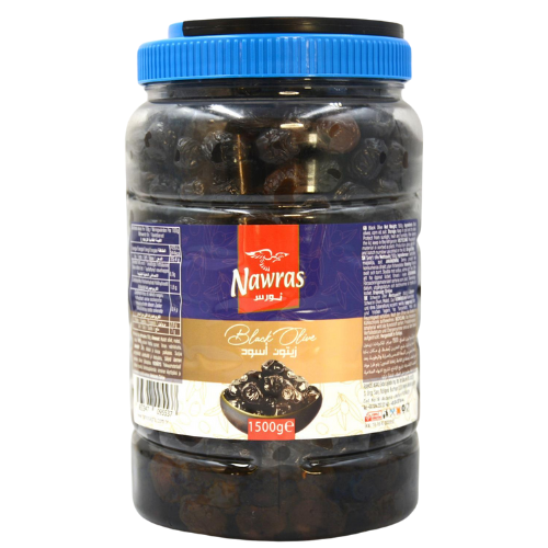 D - NAWRAS GEMLIK BLACK OLIVES 6X1.5KG	