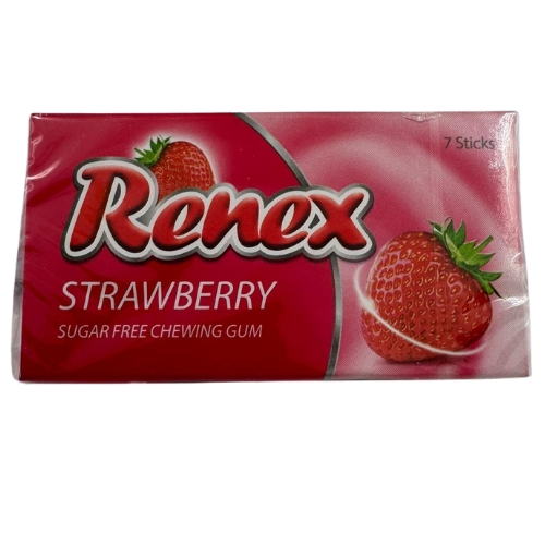 FE5 - RENEX CHEWING GUM STRAWBERRY FLAVOR 1X24	
