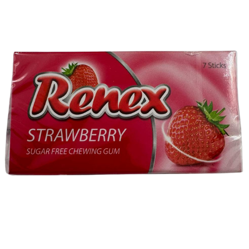FE5 - RENEX CHEWING GUM STRAWBERRY FLAVOR 1X24