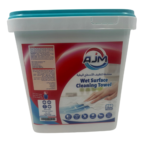 YY - AJM - WET SURFACE CLEANING TOWEL (250 Sheets) 1 X 1 