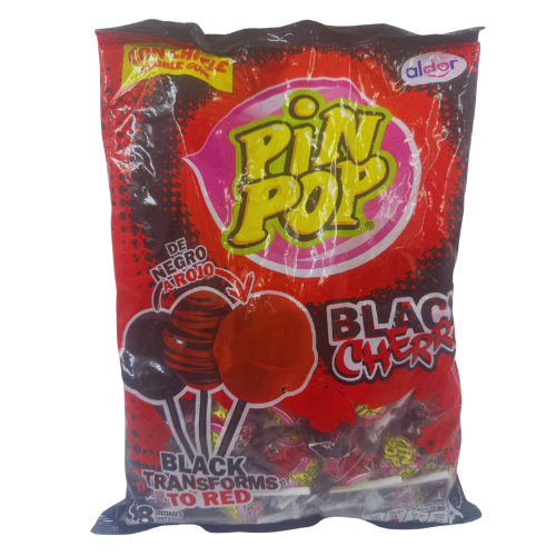 FE1-PIN POP JUMBO LOLLIPOP - BLACK CHERRY 48PCS - 1X6 