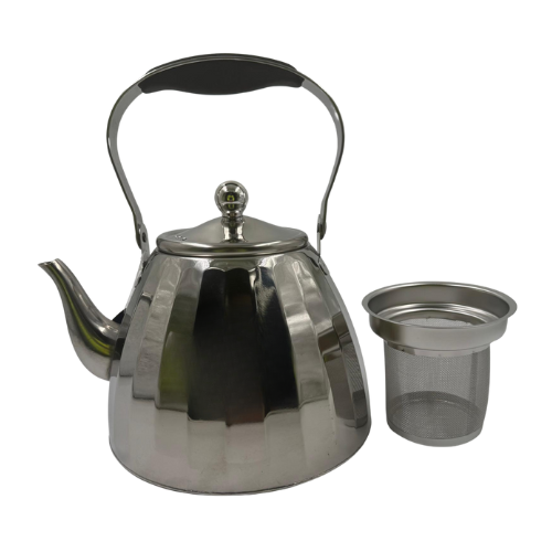YC4 - STRIPE TEA POT STAINLESS STEEL 1.5Ltr 1X6 