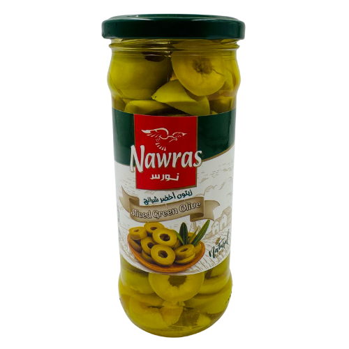 D-NAWRAS - SLICED GREEN OLIVE 12x375G