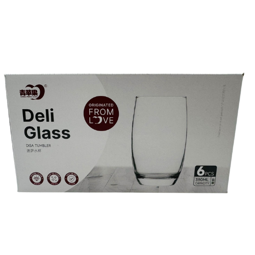 YC2 -W- DELI GLASS 390ML (TS0834) -(1x6pcs)X8  