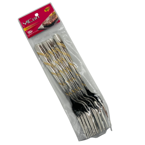 YC3 -C- YICAN-STEEL FORKS (CSY03) - (1x6pcs)X6 