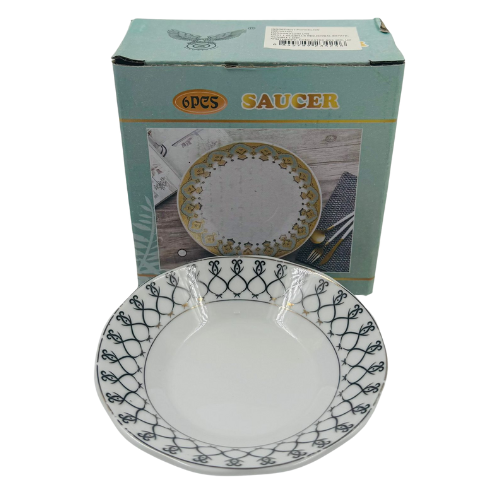 YC4 -TS-CERAMIC SAUCER WHITE (XGN03)- (1x6pcs)x6