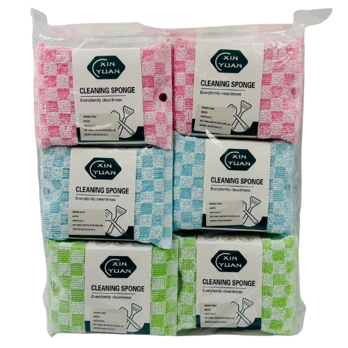 YY-S-XIN YUAN CLEANING SPONGE  (LJW01) - (1x6pcs)x12 