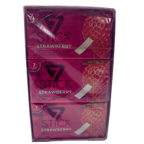 FE5-STICK CHEWING GUM - STRAWBERRY 7pc 1x24 