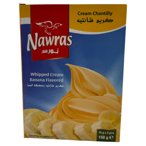 GC4-NAWRAS - WHIPPED CREAM CHANTILLY BANANA 12X150G 