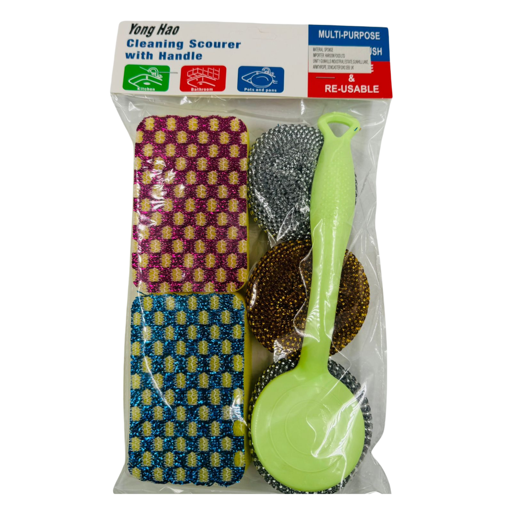 YY-T-YONG HOA CLEANING SCOURER WITH HANDLE (3324) - 1x6  