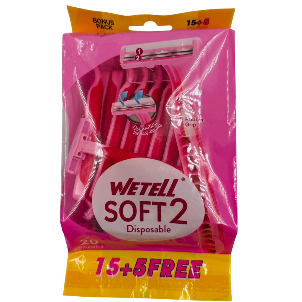 YX6-WETELL SOFT RAZOR(WT2797) (20PC) - 1x6 