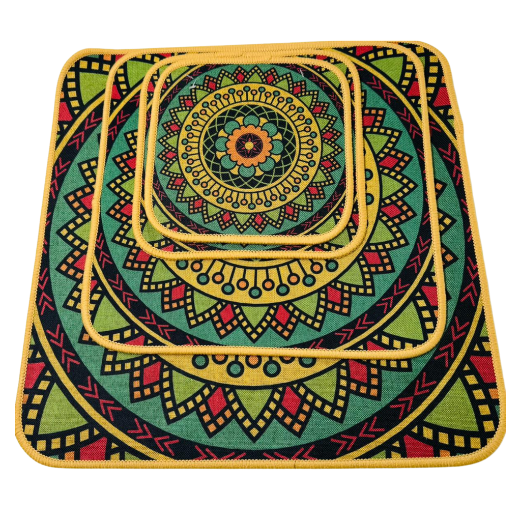 YE1 - TABLE MAT SET(4PC) - SQUARE  (AP-3) - 1x1 