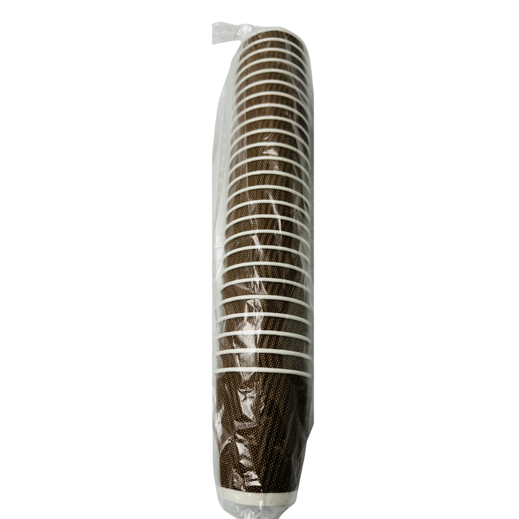 YC1 - PAPER COFFEE CUPS RIPPLE WALL(8OZ) -(25PC) - 1x6 