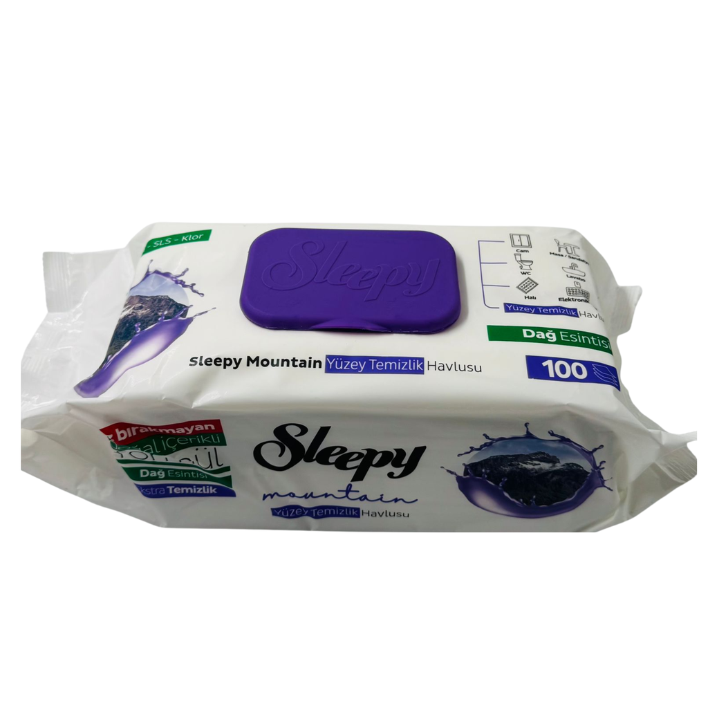 YY-T- SLEEPY MOUNTAIN- SURFACE WIPES - VIOLET (100PCS)-1x12  