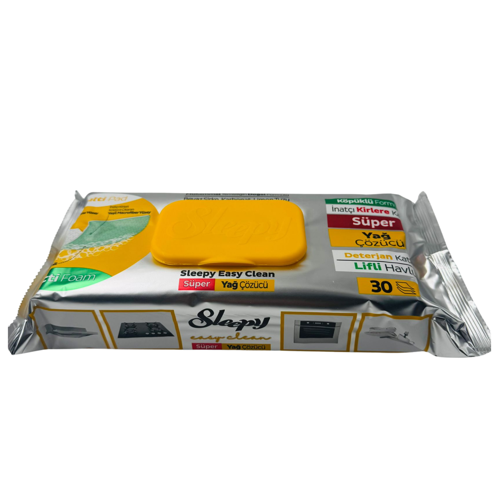 YY-T- SLEEPY EASY CLEAN- APPLIANCES WIPES - YELLOW (30PCS)-1x12 