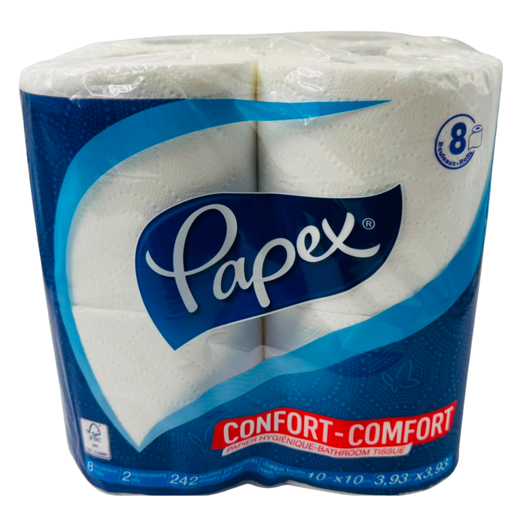 YW2- PAPEX TOILET ROLLS 2 ply- (1x8)x6 