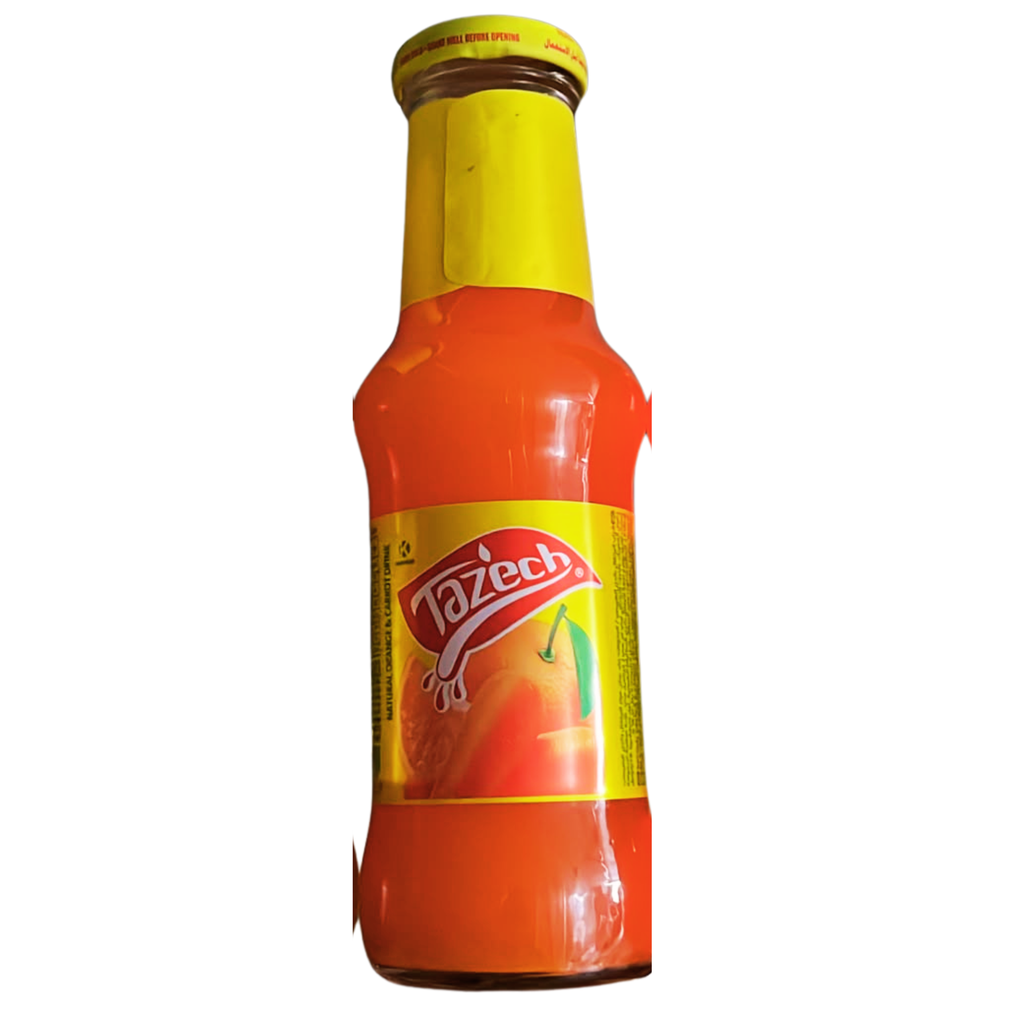 HB4-TAZECH DRINK GLASS- ORANGE & CARROT- 24X250ML 