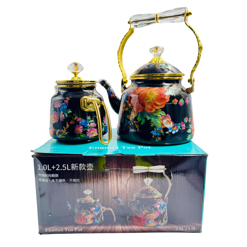 YD2 - ENAMEL TEA POT (1L+2.4LTR) (long-30)  - 1X1  