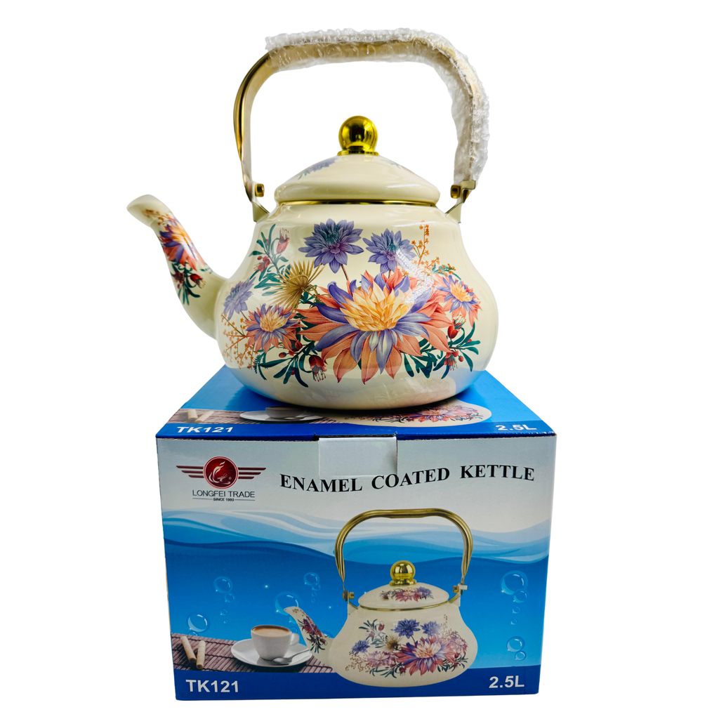 YD2 - ENAMEL TEA POT 2.5LTR (Long-36) - 1X1