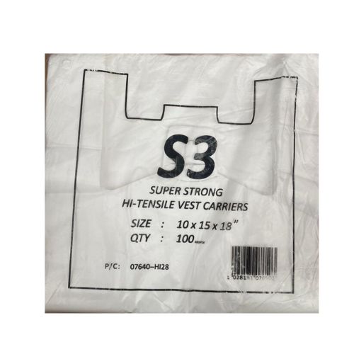 [YY4-10528] YY4 - H&F - WHITE BAGS S3  1X1000 | BUY 10 GET 1 FREE