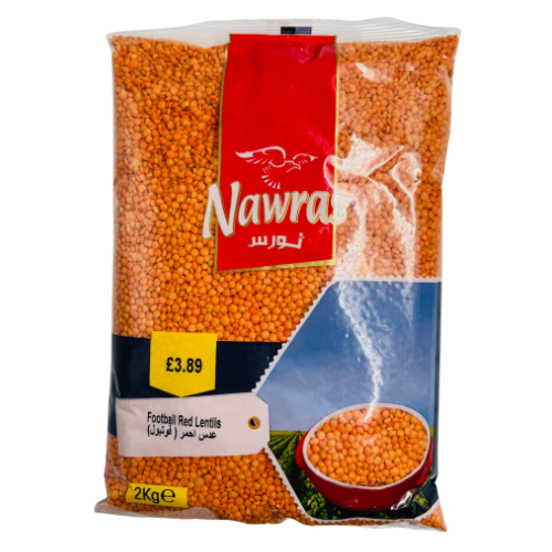 [AB1-13523] AB1-NAWRAS-RED LENTILS FOOTBALL  8X2KG 