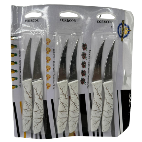 [YC3 - 13710] YC3 -K- COR & COR FRUIT KNIFE (1X2pcs)X36