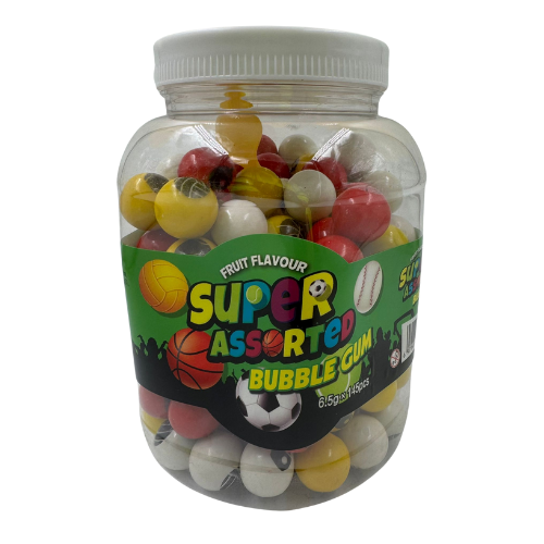 [FE5-13803] FE5-SUPER BUBBLE GUM - FRUIT FLAVOUR (145PCS) 1X6 