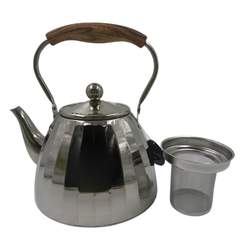 [YC4 - 13847] YC4 - STRIPE TEA POT  STAINLESS STEEL 2Ltr - 1X6 