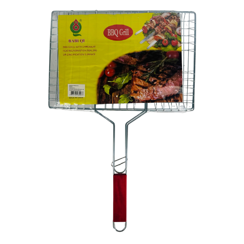[YY8-14003] YY8-F- BBQ FISH GRILL WITH CHROMIUM 762-1 (35x24cm) 1x12 
