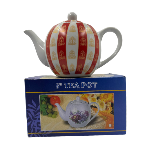 [YC4-14028] YC4 -TS-CERAMIC TEA POT 8" (XGNO5) - 1X6 