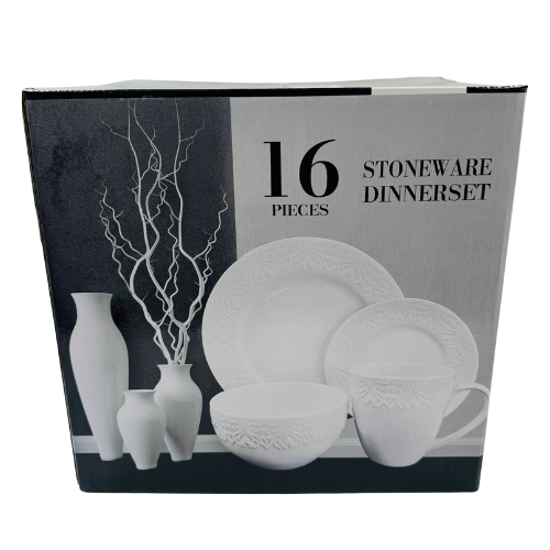[YC6 -14061] YC6 - STONE DINNERWARE SET 16pcs (JH05) -1X2