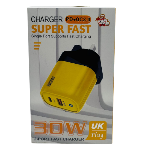 [YD1-14083] YD1 - SUPER FAST CHARGER 30w USB and type C - 1x6 