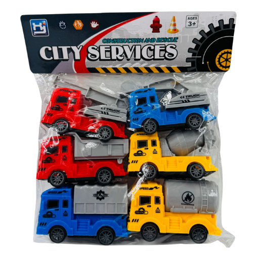[ZT1-14100] ZT1- CITY SERVICE CARS 6PCS (669-75) - 1x6