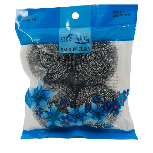 [YY-14105] YY- STEEL WOOL FOR CLEANING  (LJW02) - (1x4pcs)x6 