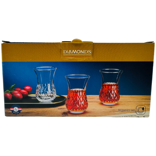 [YC2-14114] YC2 -T- DIAMONDS TEA GLASS DMYC08 - (1x6pcs)x6 