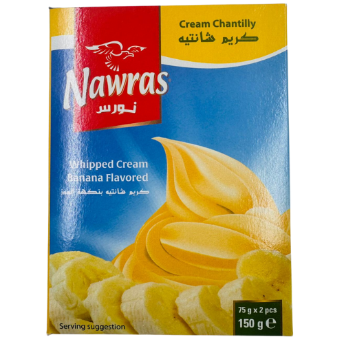 [GC4-15052] GC4-NAWRAS - WHIPPED CREAM CHANTILLY BANANA 12X150G 
