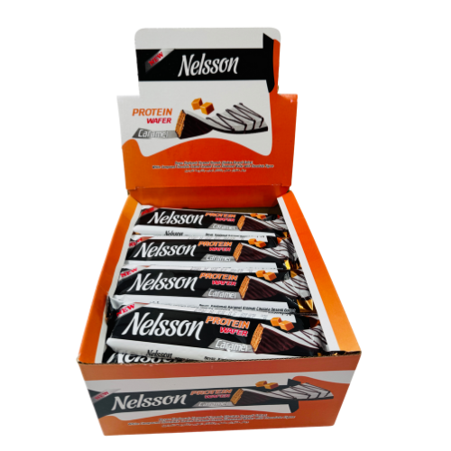 [FE4-15145] FE4- NELSSON PROTEIN WAFER BAR - CARAMEL (24PCS) 1X1 