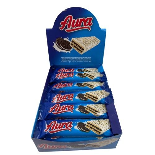 [FE4-15151] FE4- AURA- WHITE COATED BISCUIT & COCO BAR (24PCS) 1X1