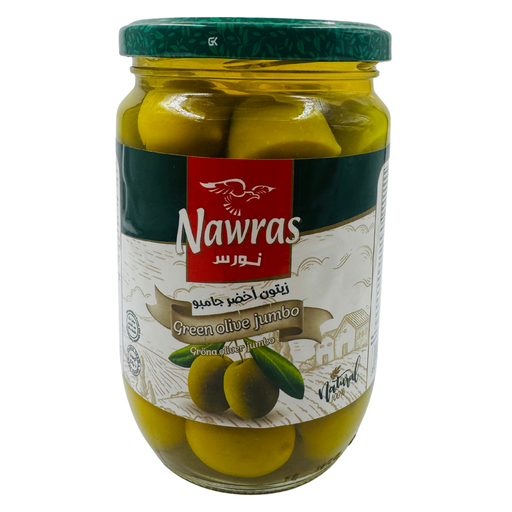 [D-15190] D-NAWRAS - GREEN OLIVES JUMBO 12X660G 