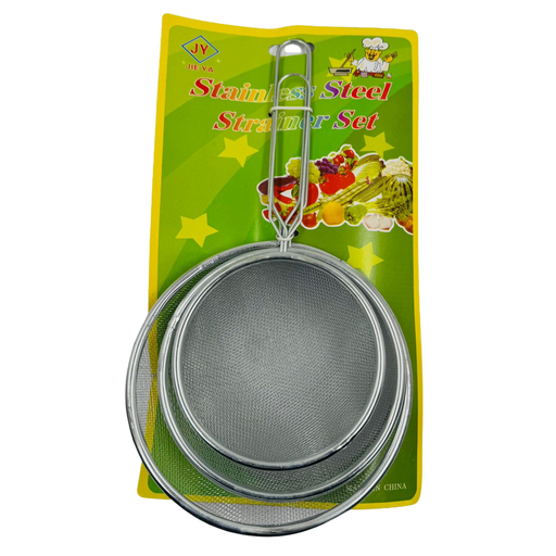 [YC3-19058] YC3 - JY STAINLESS STEEL STRAINER SET  (PN-1) (12,14,16cm) - 1x6 