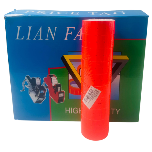 [ZZ1-19160] ZZ1-RS-LIAN PRICE TAG PAPER RED AND ORANGE(10PC) (LF-15) 1x1 