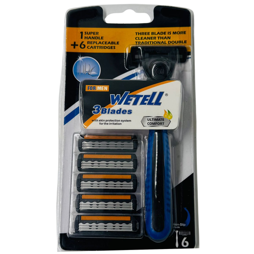 [YX6-19231] YX6-WETELL SHAVER (WT201951) (6PC) - 1x6 