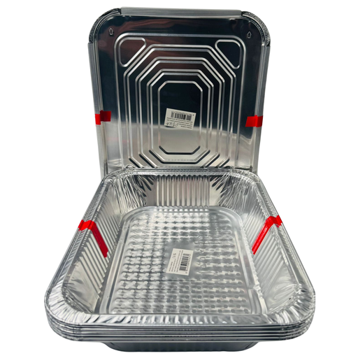 [YC0-19281] YC0 - ALUMINIUM TRAY WITH LID(5PC) (325x265x63)(OB-13a)- 1x1