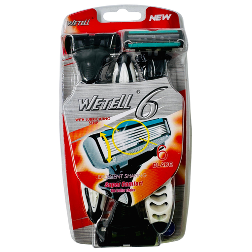 [YX6-19315] YX6-WETELL 6 BLADE SHAVER (WT202021) (3pcs)- 1x6 