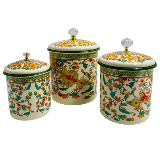 [YD1-18091] YD1 - ENAMEL SUGAR BOTTLES (11,13,15CM) -(LONG-33) - 1X1 